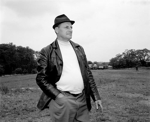 Mann mit Lederjacke, Dresden 1983